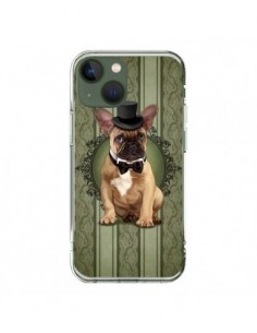 Coque iPhone 13 Chien Dog Bulldog Noeud Papillon Chapeau...