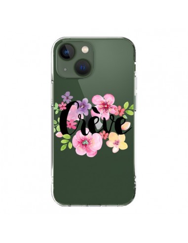 Coque iPhone 13 Crève Fleurs Transparente - Maryline Cazenave