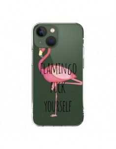 Coque iPhone 13 Flamingo Fuck Transparente - Maryline...