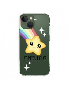 Coque iPhone 13 Etoile Je M'en Fous Transparente -...