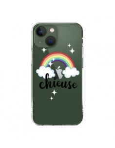 Coque iPhone 13 Chieuse Arc En Ciel Transparente -...