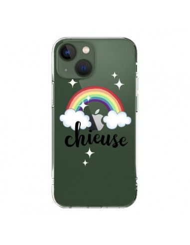 Coque iPhone 13 Chieuse Arc En Ciel Transparente - Maryline Cazenave