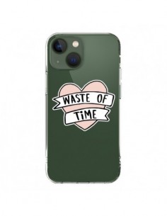 Cover iPhone 13 Waste Of Time Trasparente - Maryline...