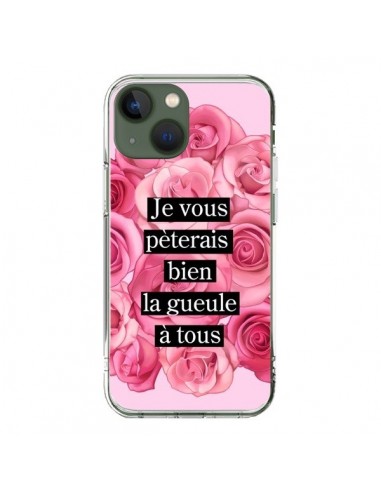 Coque iPhone 13 Je vous pèterais Fleurs - Maryline Cazenave