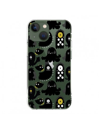 Coque iPhone 13 Monsters Monstres Pattern Transparente - Maria Jose Da Luz