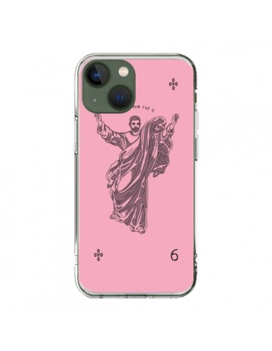 Coque iPhone 13 God Pink Drake Chanteur Jeu Cartes - Mikadololo