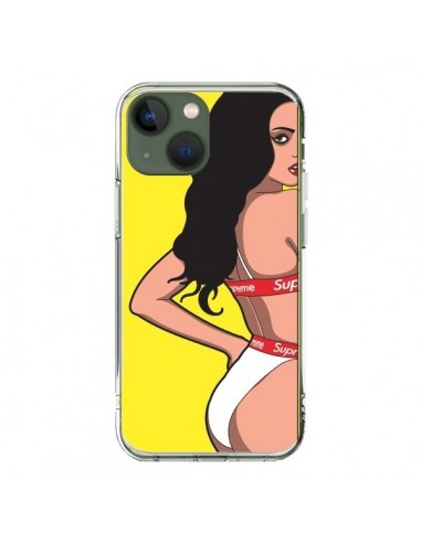 iPhone 13 Case Pop Art Girl Yellow - Mikadololo