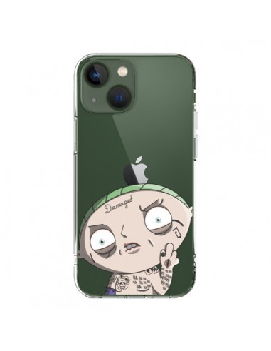 Cover iPhone 13 Stewie Joker Suicide Squad Trasparente - Mikadololo