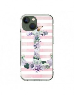 iPhone 13 Case Ancora Marina Pink Flowers - Monica Martinez