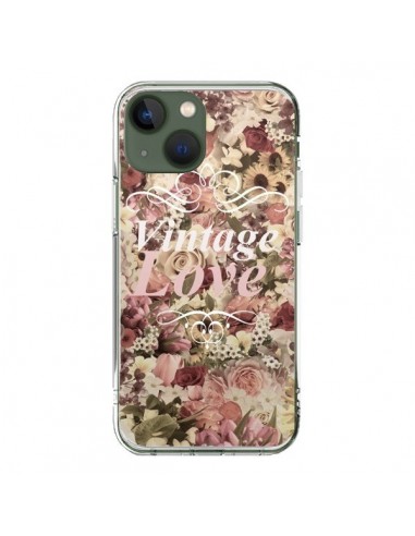 Coque iPhone 13 Vintage Love Flower - Monica Martinez