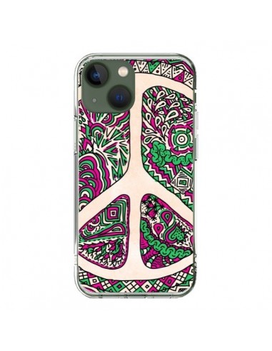 Coque iPhone 13 Peace and Love Azteque Vainilla - Maximilian San