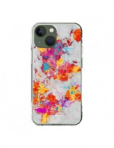Cover iPhone 13 Terre Mappa Monde Mother Earth Crying -...