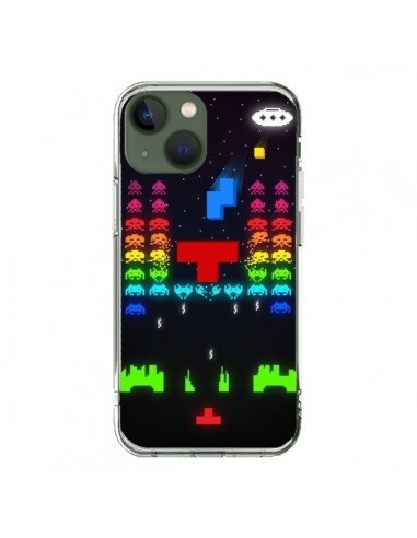 Coque iPhone 13 Invatris Space Invaders Tetris Jeu - Maximilian San