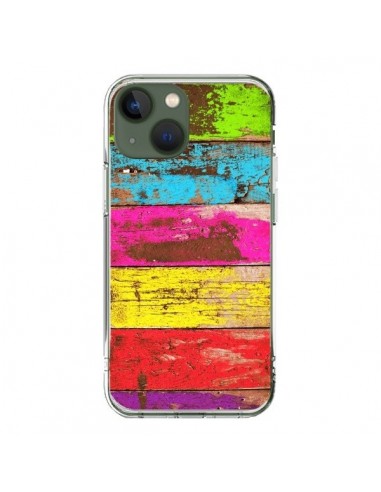 Coque iPhone 13 Bois Coloré Vintage - Maximilian San