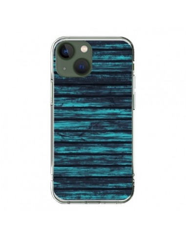 Coque iPhone 13 Blue Moon Wood Bois - Maximilian San