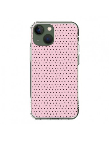 Coque iPhone 13 Artsy Dots Pink - Ninola Design