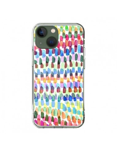 Coque iPhone 13 Artsy Strokes Stripes Colorful - Ninola Design