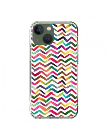 Coque iPhone 13 Chevron Stripes Multicolored - Ninola Design
