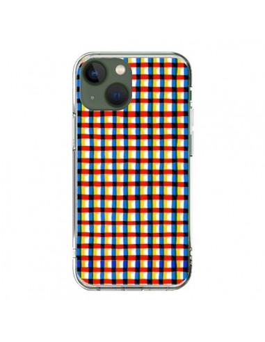 Coque iPhone 13 Crossed Eyes Lines Red - Ninola Design