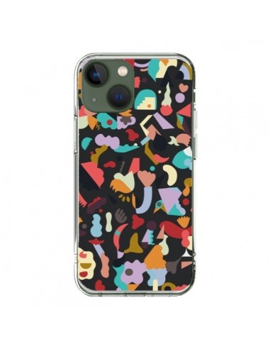 Coque iPhone 13 Dreamy Animal Shapes Black - Ninola Design