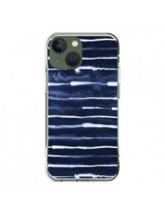Coque iPhone 13 Electric Lines Navy - Ninola Design