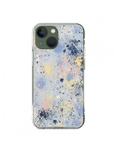 Coque iPhone 13 Gradient Watercolor Lines Blue - Ninola Design