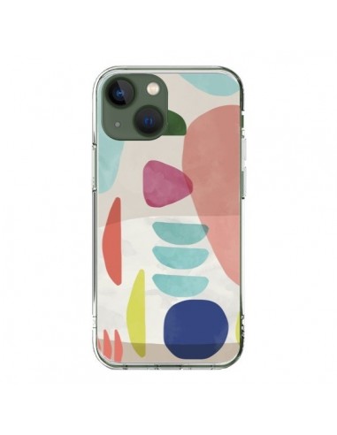 Cover iPhone 13 Moody Geometry Multi Bianco - Ninola Design