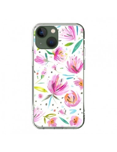 iPhone 13 Case Painterly Waterolor Texture Flowers - Ninola Design