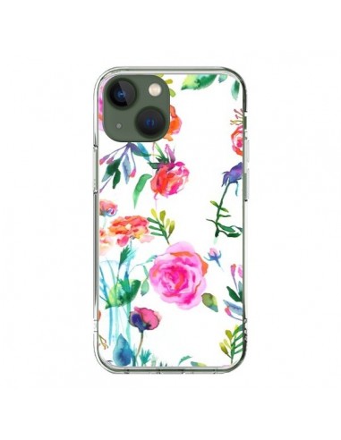 Cover iPhone 13 Pioggia Nuvole Blu - Ninola Design