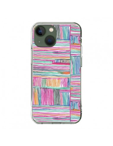iPhone 13 Case WaterColor Linear Meditation Pink - Ninola Design