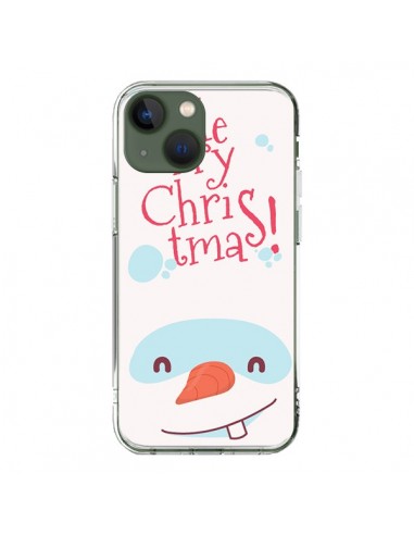 Coque iPhone 13 Bonhomme de Neige Merry Christmas Noël - Nico