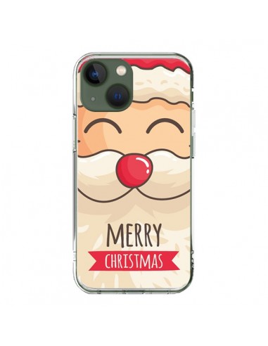 Coque iPhone 13 Moustache du Père Noël Merry Christmas - Nico