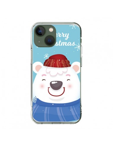 Cover iPhone 13 Orso Bianco di Natale Merry Christmas - Nico