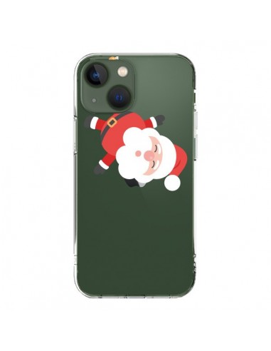 Coque iPhone 13 Père Noël et sa Guirlande transparente - Nico