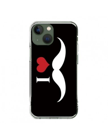 Coque iPhone 13 I Love Moustache - Nico