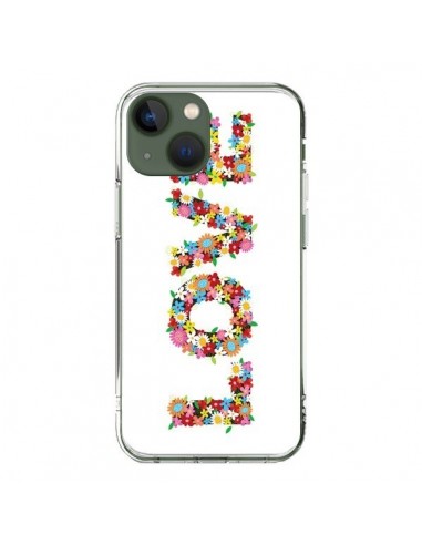 Coque iPhone 13 Love Fleurs - Nico