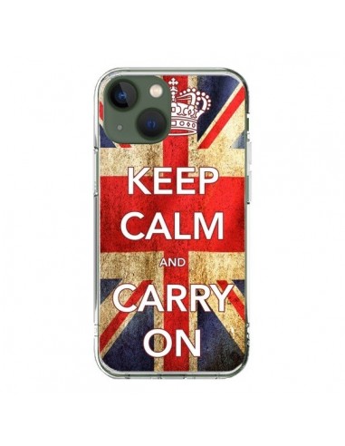 Coque iPhone 13 Keep Calm and Carry On - Nico