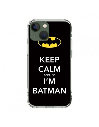 Coque iPhone 13 Keep Calm because I'm Batman - Nico