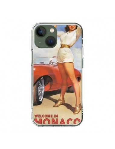 Coque iPhone 13 Welcome to Monaco Vintage Pin Up - Nico