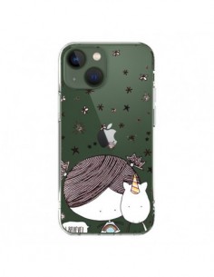 Coque iPhone 13 Petite Fille et Licorne I Believe...