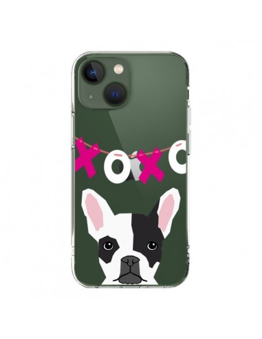 Coque iPhone 13 Bulldog Français XoXo Chien Transparente - Pet Friendly