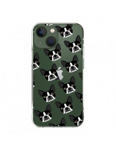 Cover iPhone 13 Cani Boston Terrier Trasparente - Pet...