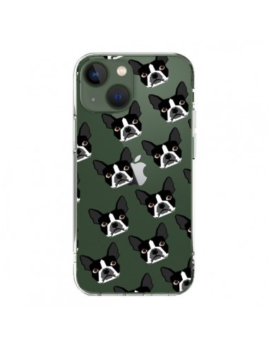 Coque iPhone 13 Chiens Boston Terrier Transparente - Pet Friendly