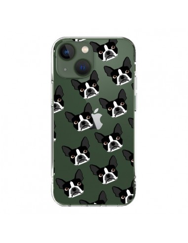 Cover iPhone 13 Cani Boston Terrier Trasparente - Pet Friendly
