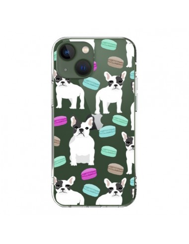 Cover iPhone 13 Cani Bulldog Francese Macarons Trasparente - Pet Friendly