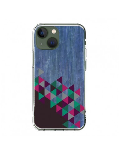 Coque iPhone 13 Wood Bois Azteque Triangles Archiwoo - Pura Vida