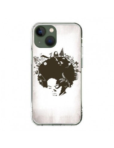 Coque iPhone 13 Childhood Garden Afro - Rachel Caldwell