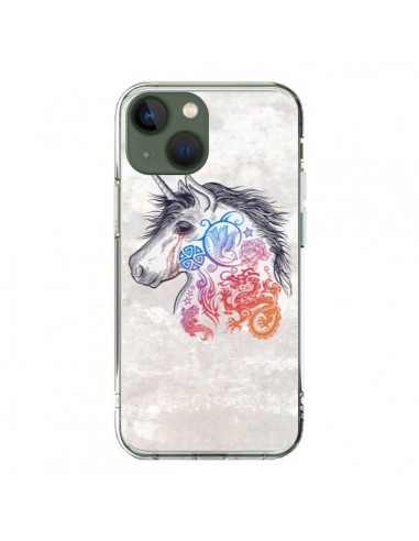 Coque iPhone 13 Licorne Muticolore - Rachel Caldwell