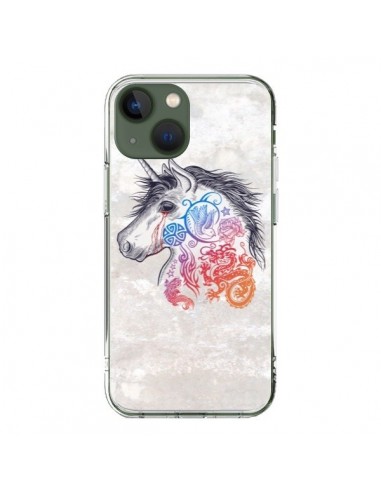 Cover iPhone 13 Unicorno Muticolore - Rachel Caldwell