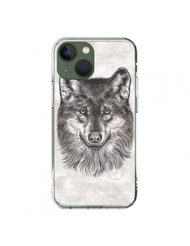 Coque iPhone 13 Loup Gris - Rachel Caldwell